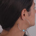 Blauer Nebel | Silber | Galaxie Glas Creolen